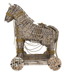Trojanisches Pferd, Freisteller - obrazy, fototapety, plakaty