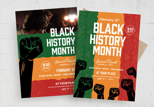 Black History Month Juneteenth Africa Flyer Poster Template