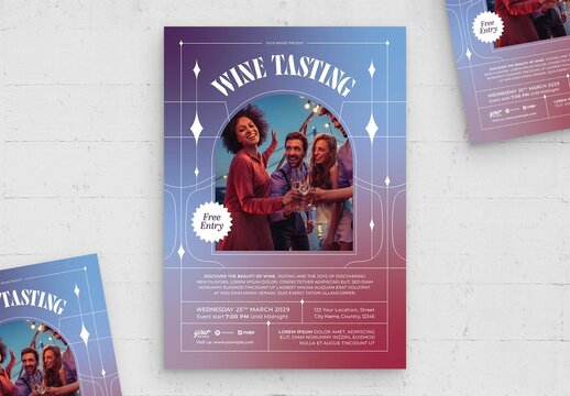 Wine Tasting Event Flyer Poster Layout