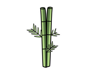 Green bamboo vector symbol icons
cartoon style