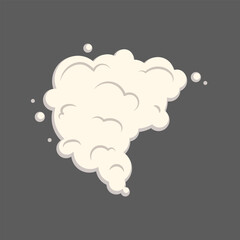 Cartoon fog or smoke cloud. Smoking, smog, dust