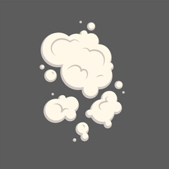 Cartoon fog or smoke cloud. Smoking, smog, dust