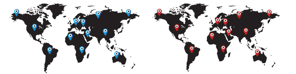 The icon on the map point.EPS 10