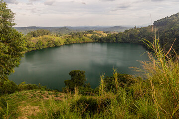 Fototapeta na wymiar Nyamirima lake near Fort Portal, Uganda