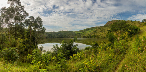 Fototapeta na wymiar Lugembe lake near Fort Portal, Uganda