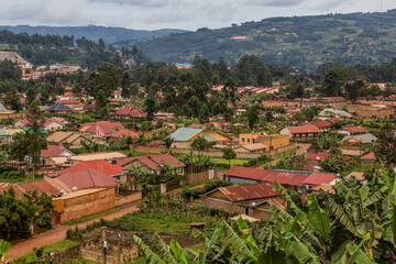 Aerial view of Kabale town, Uganda