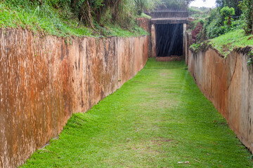 Entrance of Idi Amin's underground torture chamber in Kampala, Uganda