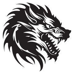 Dragon vector icon illustration design logo template