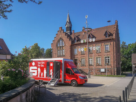 mobile bank branch at Town hall forecourt