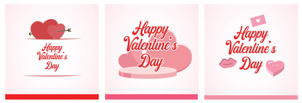 Happy valentines day concept print ready stock vector image