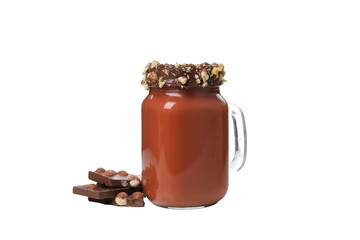 PNG, Chocolate milkshake isolated on white background