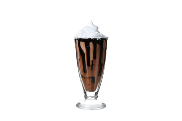 PNG, Chocolate milkshake isolated on white background