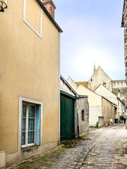 Fototapeta premium Antique building view in Crecy-la-Chapelle, France