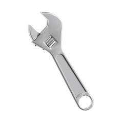 wrench 3d render icon illustration, transparent background, construction tool