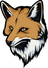 Fox Face Illustration. Wild. Forest. Vector