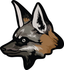 Fox Face Illustration. Wild. Forest. Vector