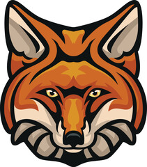 Fototapeta premium Fox Face Illustration. Wild. Forest. Vector