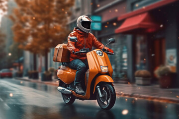 Express delivery created with Generative AI technology