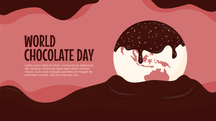 world chocolate day banner template