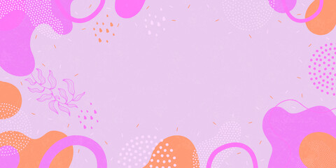 Cute background. Background from abstract shapes and dots. Vector background.