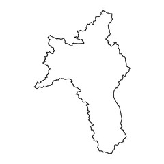 County Roscommon map, administrative counties of Ireland. Vector illustration.