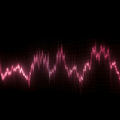 Fototapeta premium Electrocardiogram of the heart on a dark background. Generative AI.