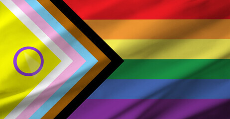 Progress LGBT flag detail
