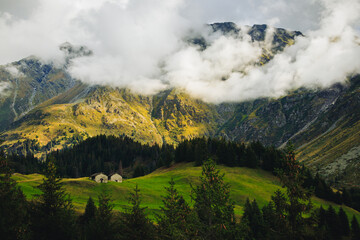 landscape in norway, lake high 