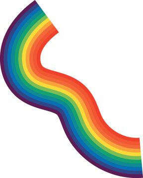 Color wave of LGBT community. Rainbow on white background Vector illustration