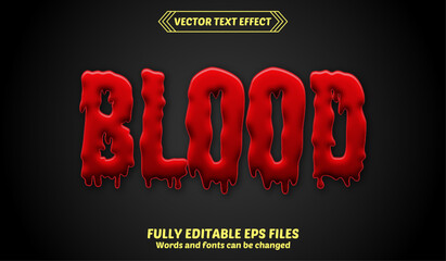 3d blood horror content effect, editable content 