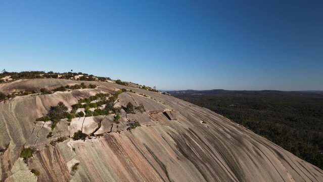 Bald Rock National Park significant meeting place for indigenous people Jukambal, Bundgalung and Kamilleroi. Drone view