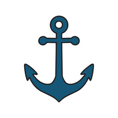 Anchor vector icon. Nautical maritime simple illustration graphic doodle design. Vector illustration