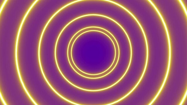 Circle Yellow Neon Background