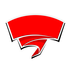 Web banner template with copy space for you text. Vector on transparent background 