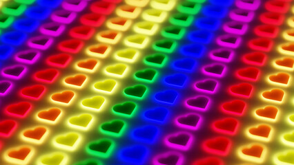 LGBT colors hearts shining texture - shallow focus