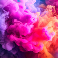 Fototapeta Abstract colorful smoke background. Generative AI obraz