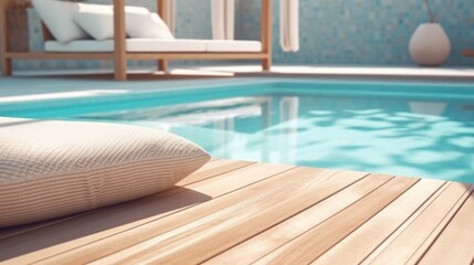 swimming pool in hotel, ai generative