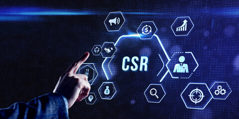 Internet, business, Technology and network concept. CSR abbreviation, modern technology concept.