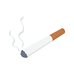 Cigarettes butt with smoking vector