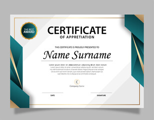 Obraz premium Certificate of achievement template design