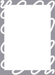 Vector rectangular frame on a white background.