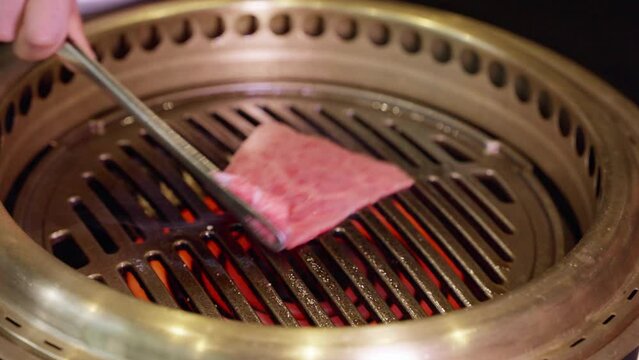 Experience the artistry of grilling as our skilled chef expertly tends to A5 Wagyu. With precision and finesse, each tender cut is carefully cooked over open flames, resulting in a culinary marvel.
