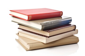 Fototapeta premium Books for study isolated on white background. Generative ai.