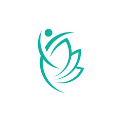 Fototapeta na wymiar People Healthy Logo Design Vector