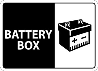 Symbol Battery Sign Battery Box On White Background
