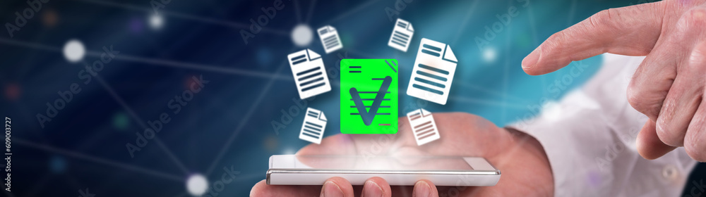 Wall mural concept of document validation
