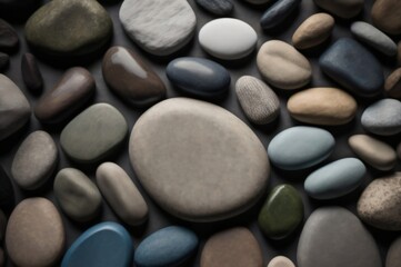Fototapeta na wymiar Zen stones background, pebble background. Generative AI.