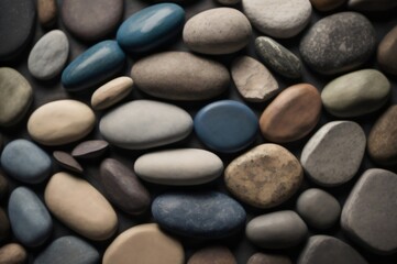 Fototapeta na wymiar Zen stones background, pebble background. Generative AI.