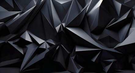 a black abstract background has triangles on it
