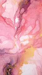Fototapeta premium Elegant and luxurious abstract marble background with a combination of pink and gold colors. Generative AI